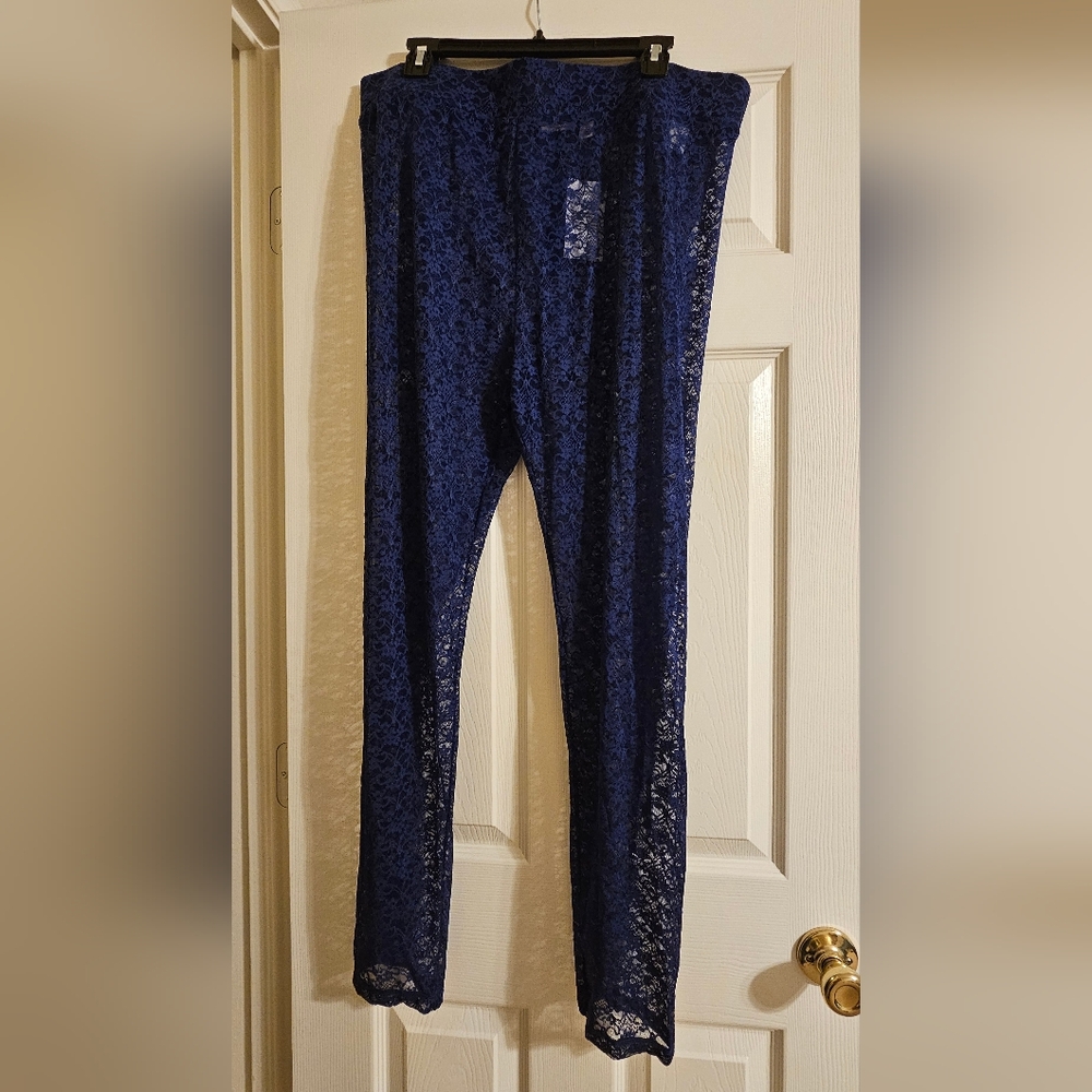 Blue Lace Pants